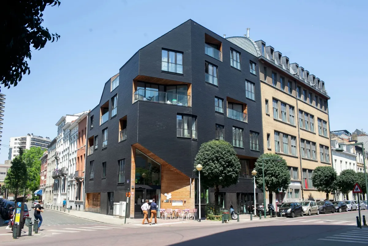 Het gebouw van De Harmonie aan de Antwerpsesteenweg